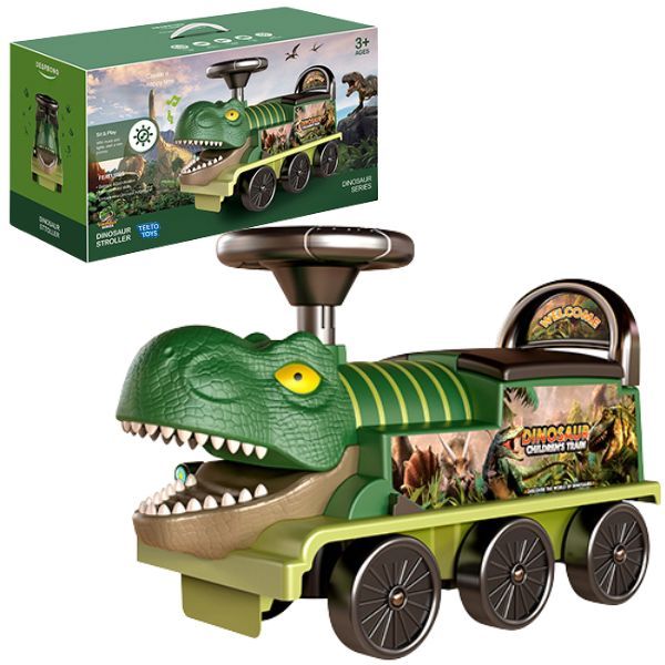 Roar n' Ride Dinosaur Ride On Train - Musical Ride-On Toy for Boys