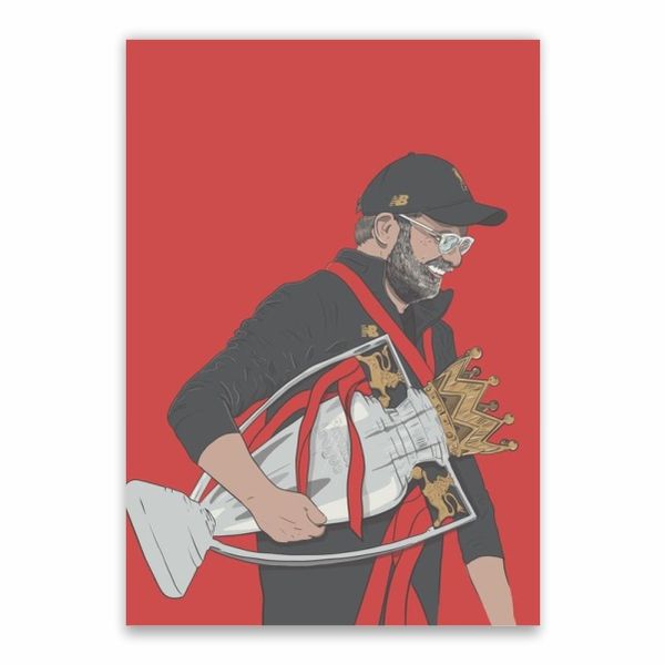 Klopp Premier League Trophy Poster - A1