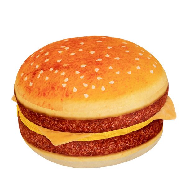 Simulation Hamburger-Shaped Cushion Plush Toy Seat Cushion Pillow 40cm