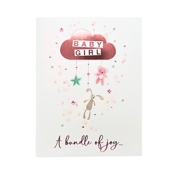 Gigantic card - Baby Girl - A bundle of joy