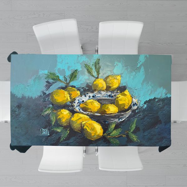 Citrus Serenity Rectangle Tablecloth by Juanette Menderoi