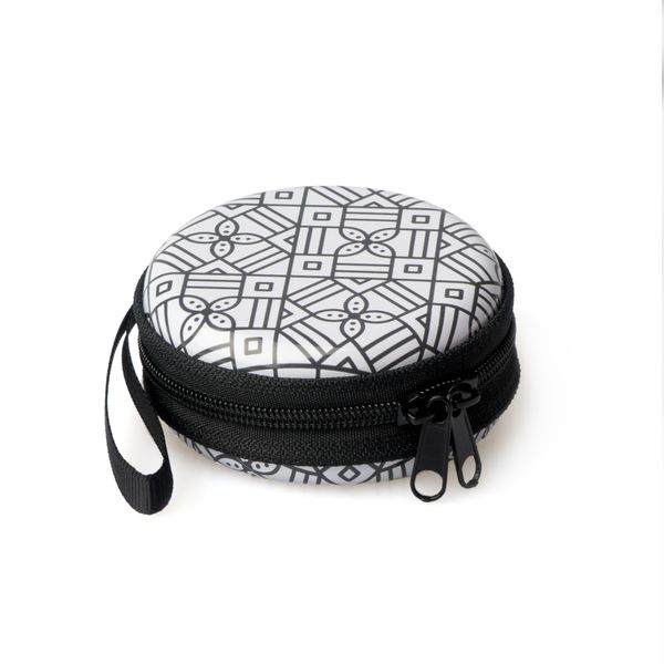 Metal Multipurpose Case - Round Geometric Purse