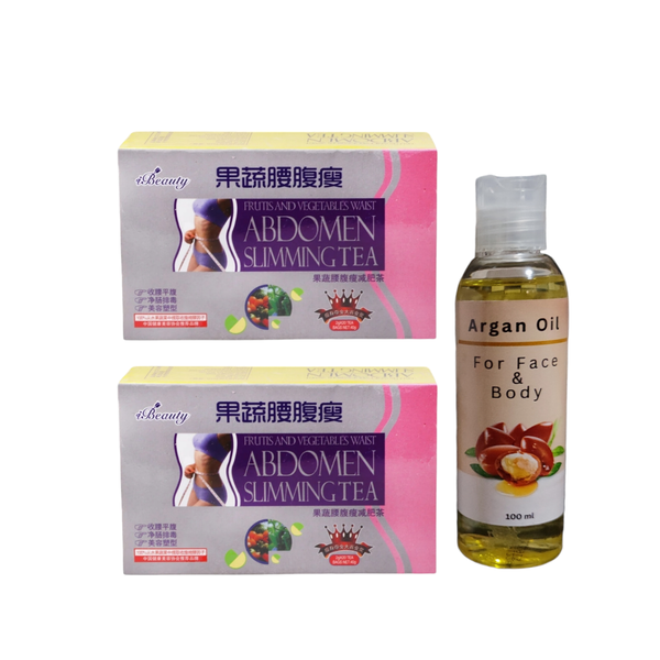 Abdomen Slimming Tea - 2 Pack with Argan Oil