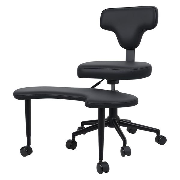 Crossover Office Chair with Lumbar/Adjustable Footstool Ergonomic Seat
