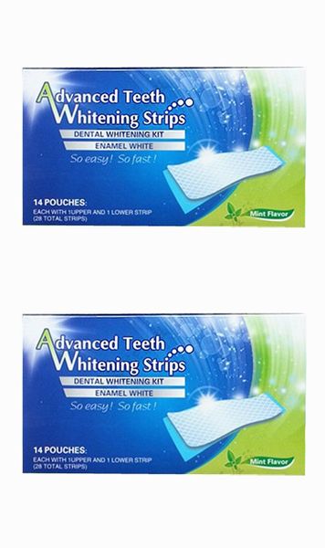 Dental 390 White Advanced Teeth Whitening Gel Strips - 56 Mint Strips