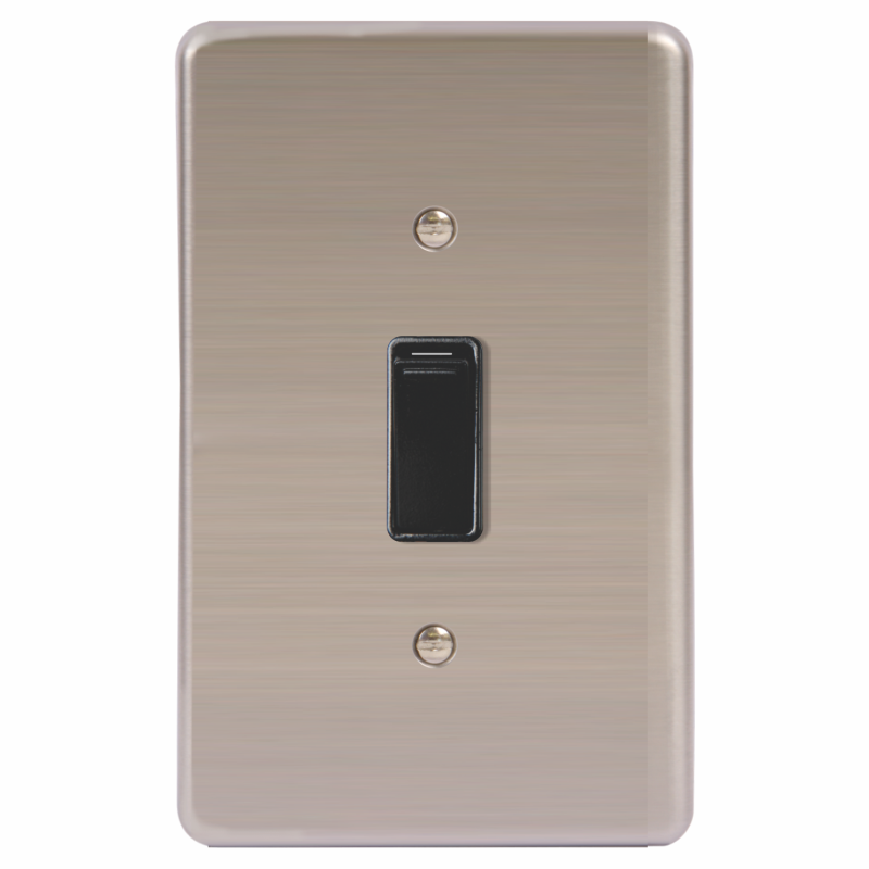 LESCO, 1 Lever 1 Way 4x2 Light Switch Stainless Steel Black | Shop