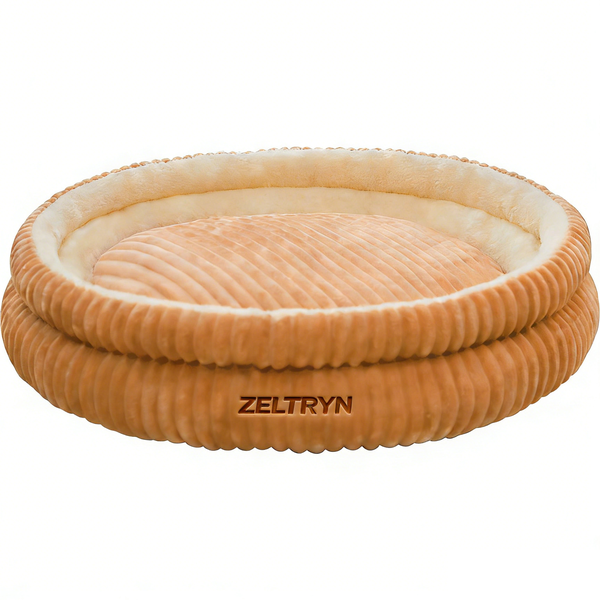 ZELTRYN High Bolster Pet Bed, 50cm Diameter