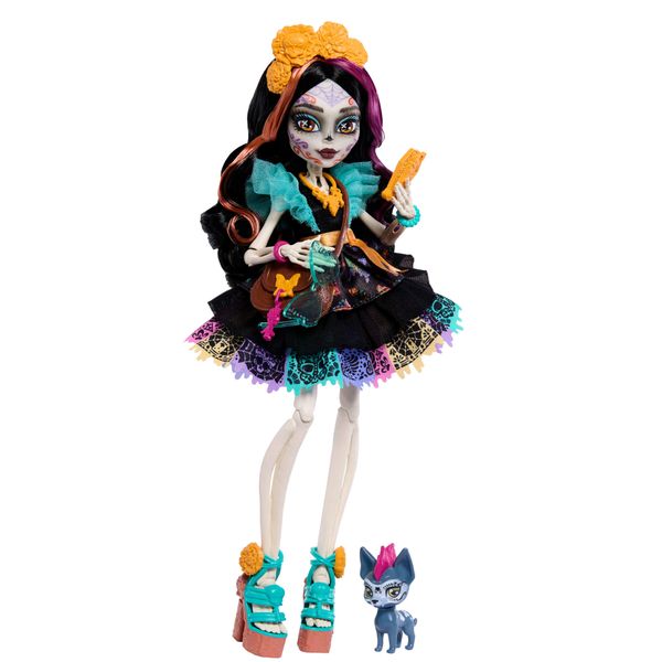 Monster High Skelita Calaveras Fashion Doll in Ruffled Dress