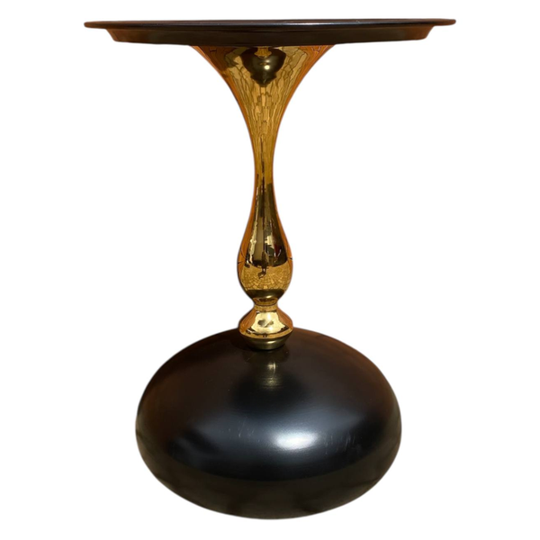 SMTE - Black and Gold Decorative Pedestal Stand - Model MRY-01-HH