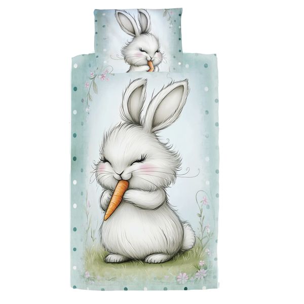 Mint Green Baby Animal Bunny Cot Set