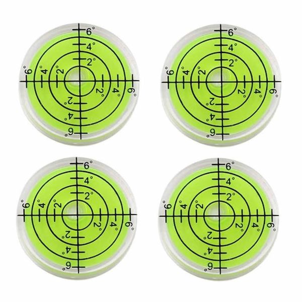 4Pcs Circular Bubble Spirit Levels 32x7mm Degree Mark Round Level Bubble