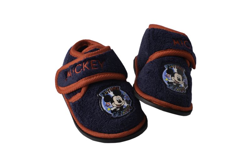 baby mickey mouse Hook and Loop slippers - blue - 3-9 months boys