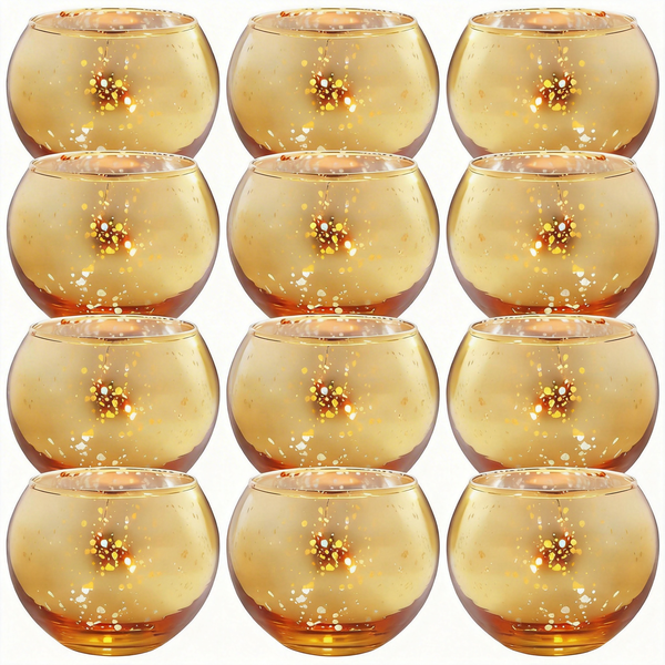 12 Pieces Candle Holders Set Wedding Table Decoration Glass Tealight Holder