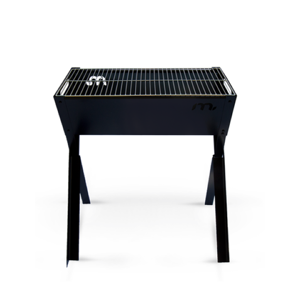 Black Foldable Steel Charcoal Braai Stand - Portable