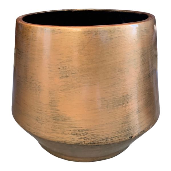 Home decor Ceramic Planter 24x29x24.5cm Metallic