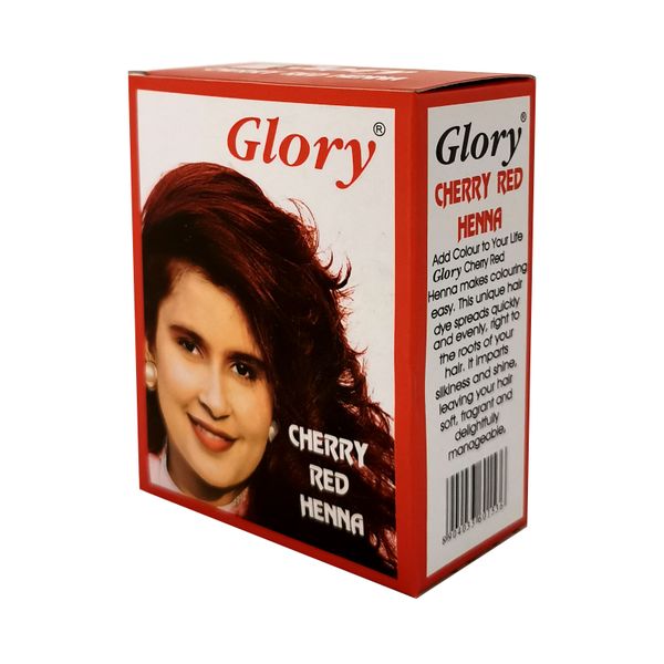 Glory Henna Natural Hair dye - Ammonia Free - Cherry Red - 1 Box