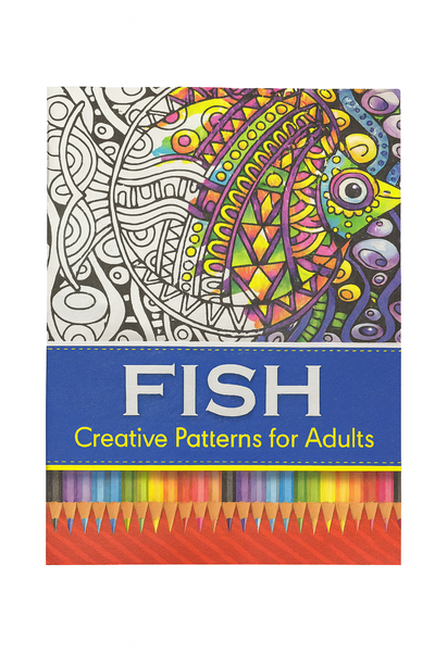 Fish Creative Patterns Adult Coloring Book,16 Pages-12 x Coloring Books