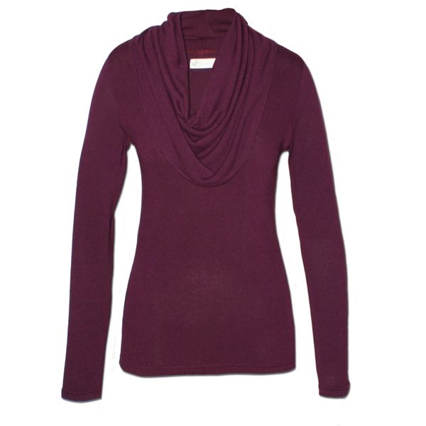Nucleus - Cowl Neck Jersey in Berry