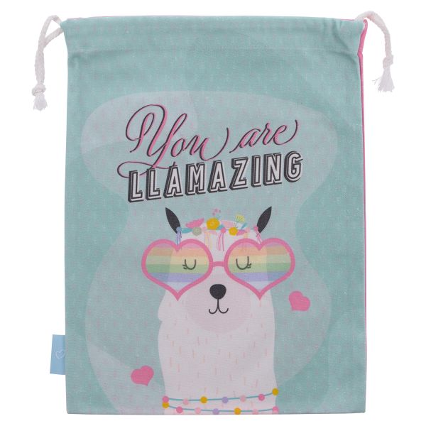 Large Cotton Drawstring Bag - You Are Llamazing