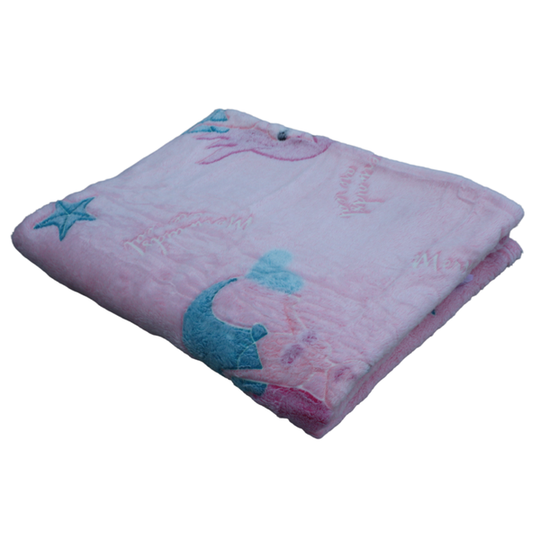 Glow In The Dark Blanket - Mermaid- Pink- 180cm x 150cm