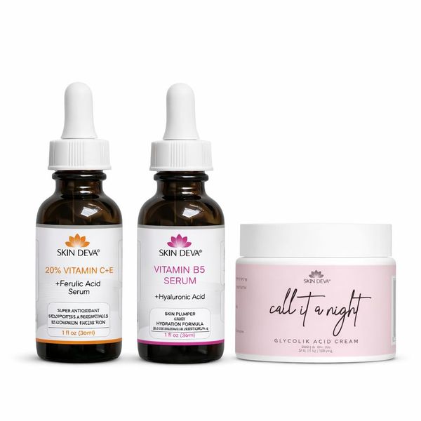 SKIN DEVA Renewed Skin Essentials Collection Hydrating &amp; Brightening Trio