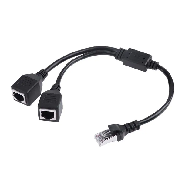 RJ45 Male to 2 Female Splitter DSL LAN Network Ethernet Adapter Cable