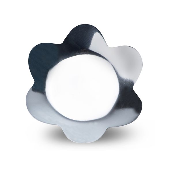 Plate - Flower-Shaped - Ornamental - Kitchen Decor - Silver Steel