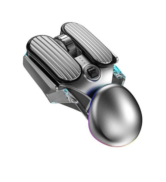 Rechargeable Wireless RGB Gaming Mouse With Dual Mode T800 2.4G&amp; BT sliver