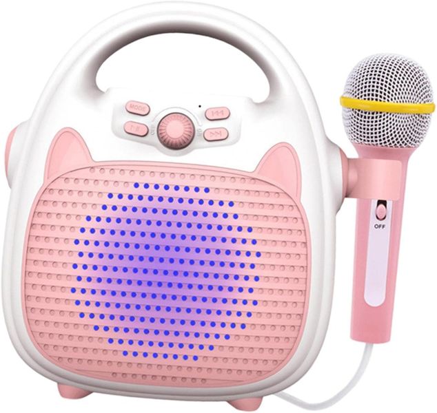 Fun Portable Karaoke Speaker for Kids with Microphone And LED Lights
