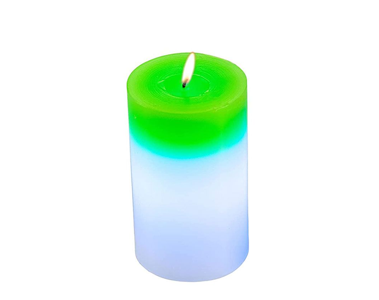 Color changing light Wax Candle