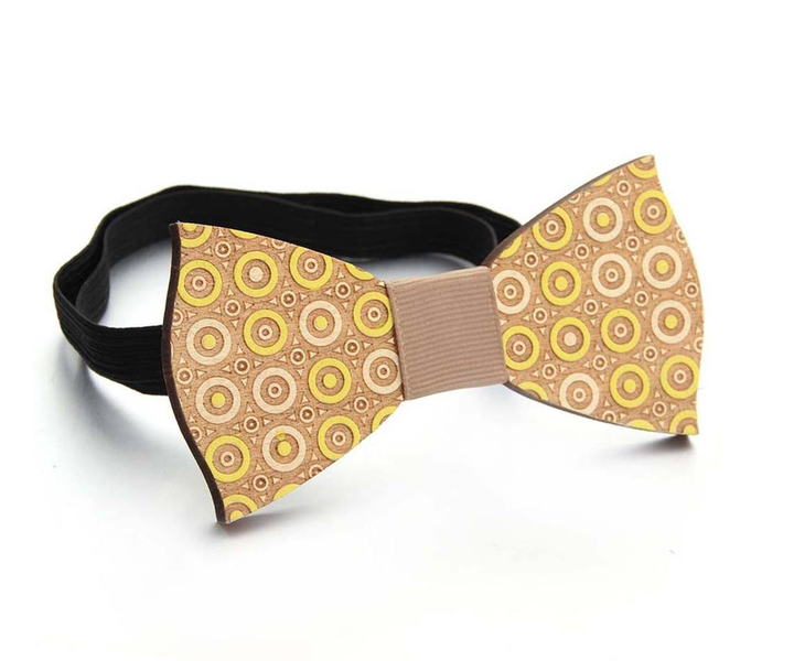 Wooden Bowtie - Circles