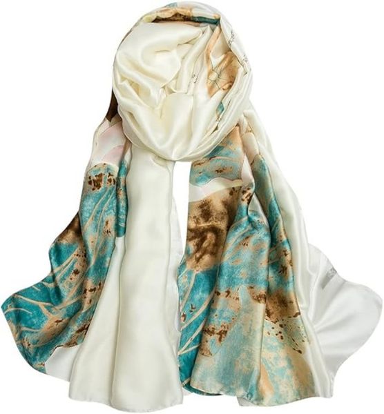Silk Feeling Scarf Large Headscarf Fashion Sunscreen Hair Wraps Scarves