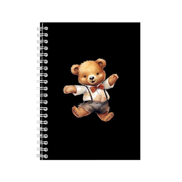 Dancing A5 Notebook Spiral Lined Teddy Bear Lovers Graphic Notepad Gift 189