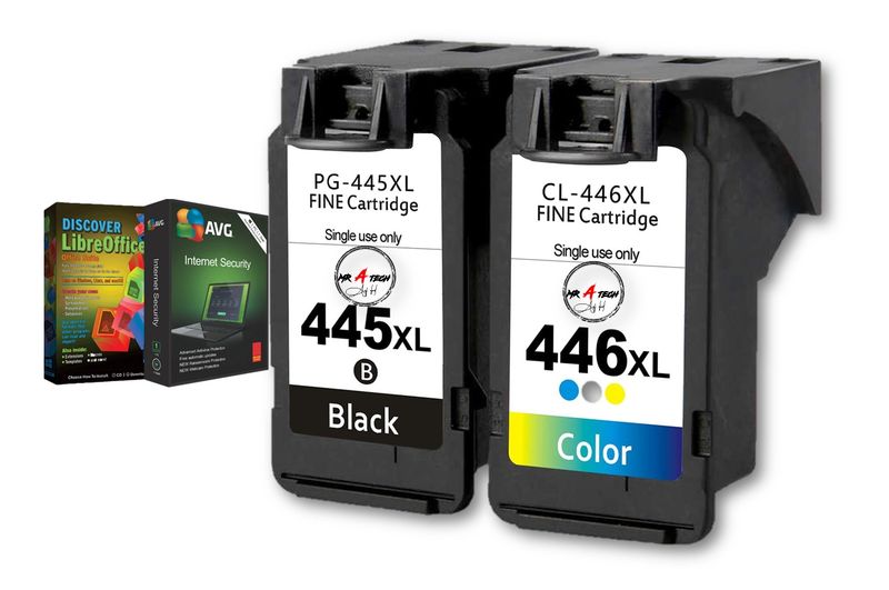 MR A TECH Inkjet Cartridges Compatible with Canon Pg-446XL/Pg-445XL