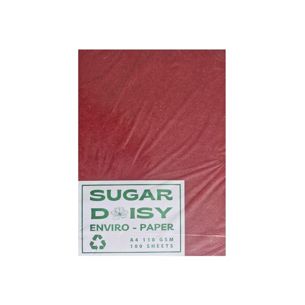 Sugar Daisy Enviro Paper-Sugar Paper- A4-110gsm -100sheets-Red