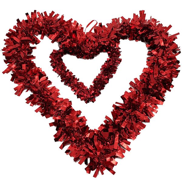 Valentines Day Double Heart Hanging Or Table Decorations