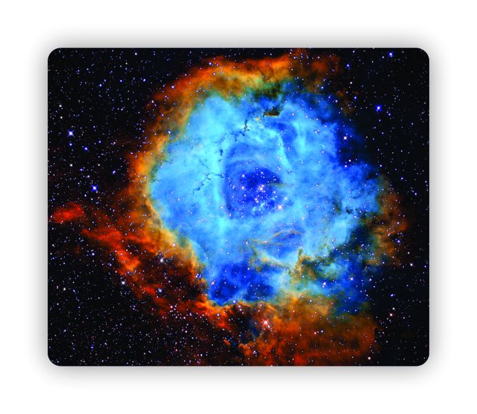 Black Galaxy Blue Mouse Pad