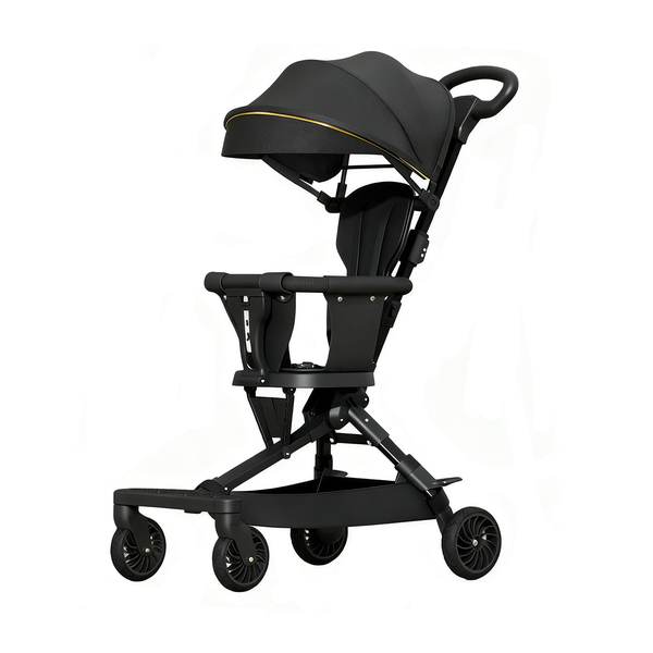 Reversible Lightweight Baby Stroller Pram With Canopy, Fold &amp; Storage