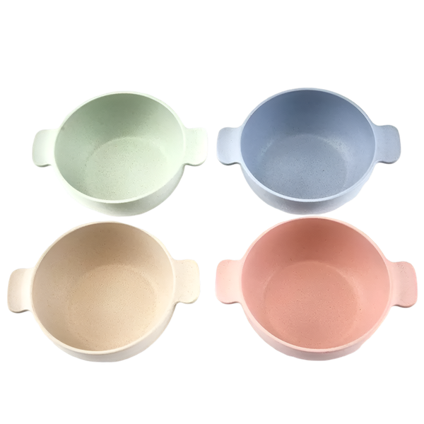 Eco-Friendly Kids Bowl Set (4-Pack) - Durable Wheat Straw Bowls