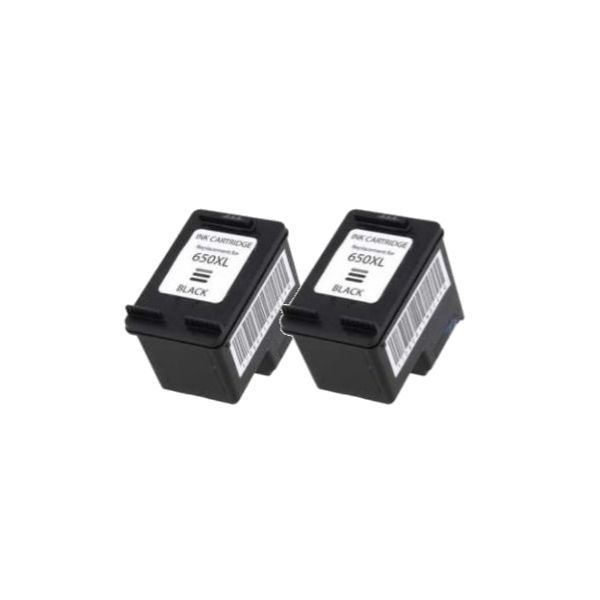 Inksaver Pack of 2 Black Inks Compatible With HP CZ101AE | 650XL | 650