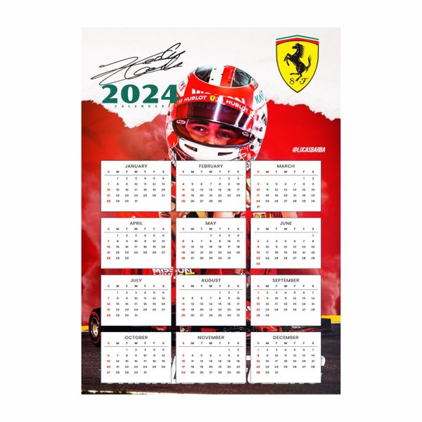 Charles Le Clerc Helmet A1 Calendar
