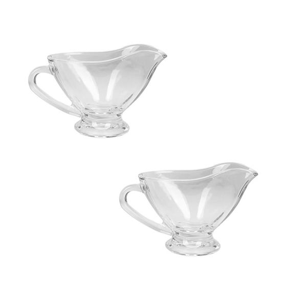2-Piece of Clear Sauce Boat Set - 200ml