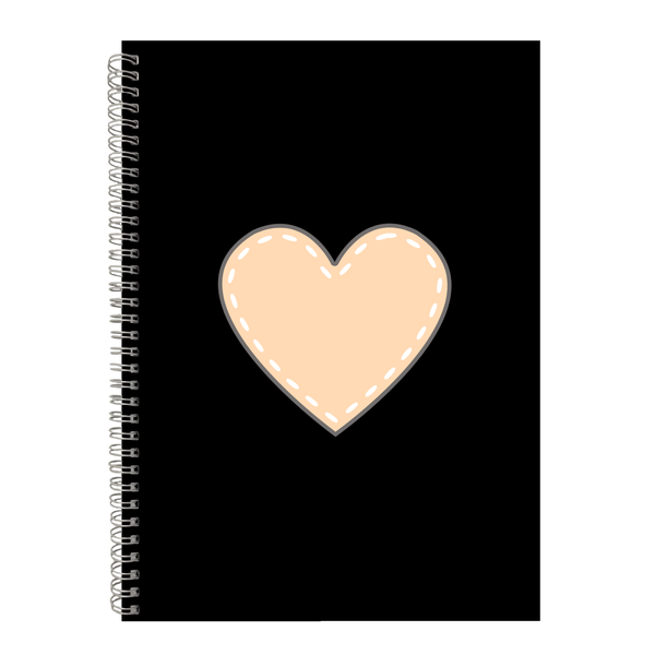 Orange Heart Gift Idea Writing Book Notepad Notebook A4 505