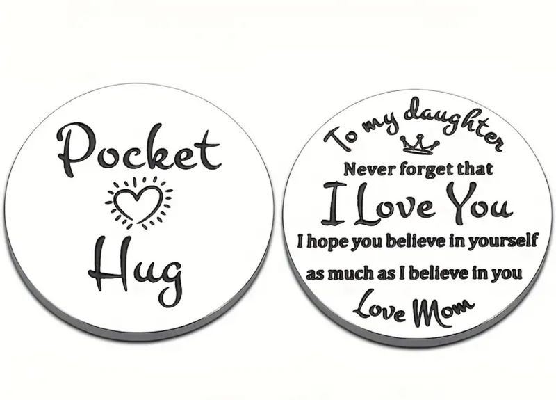 Pocket Hug Token Inspirational Gifts For Daughter I Love You Birthday Mom