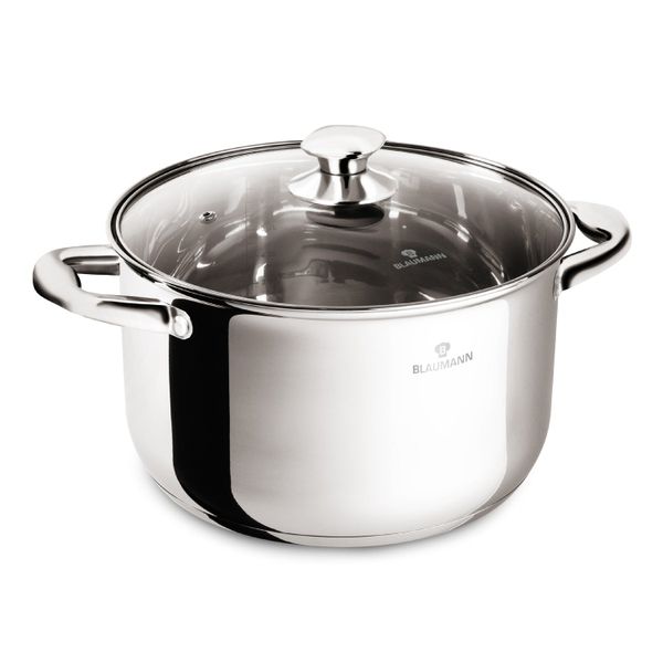 Blaumann 24cm Stainless Steel Casserole with Lid - Gourmet Line
