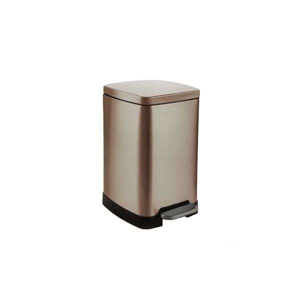 Champagne Gold Square Pedal Dust Bin - 20L - CH797