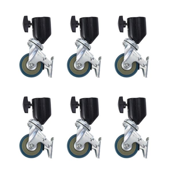3Pcs 22Mm Universal Caster Tripod Pulley For Light Stands/Studio Boom