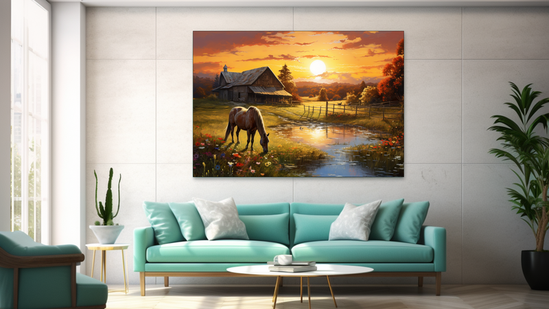 Canvas Wall Art - Ancient Equine Abstract - JT0061
