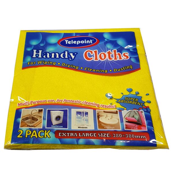 Large Handy Cloths - 38x38cm - Pack of 2 Kitchen Cloths