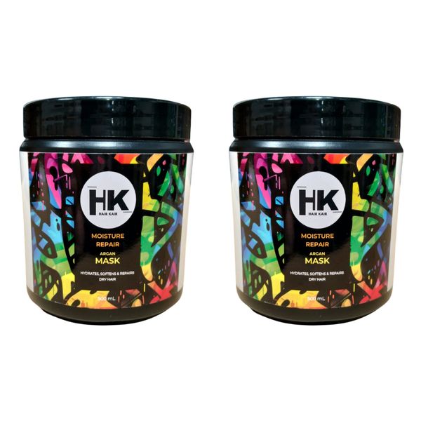 HK Argan Moisture Repair Mask Duo Twin Pack - Deep Conditioning (2x500ml)